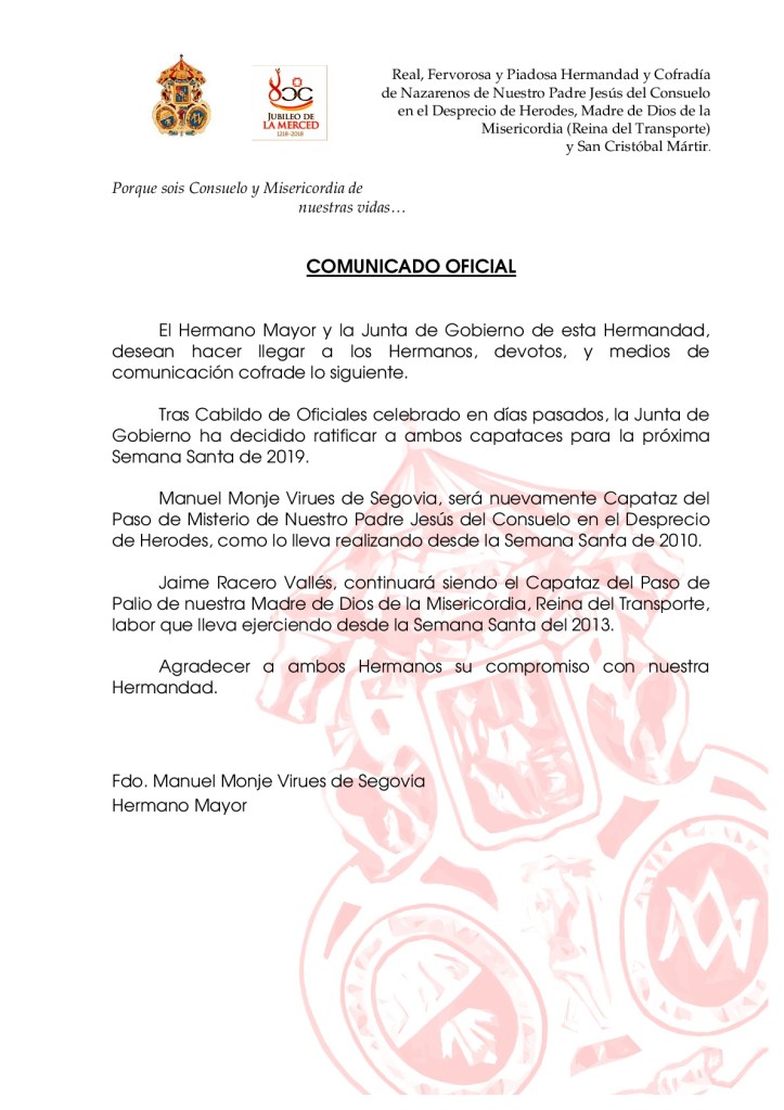 Ratificacion Capataces SS 2019